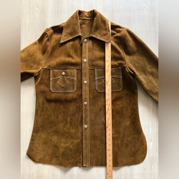 Vintage Leather Suede Rancher Jacket Western Styling Handmade Sz L - Picture 9 of 14